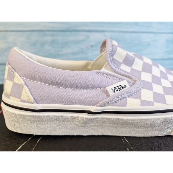 Vans Slip-On Checkerboard Lavender Canvas Shoes-Size 6 - Picture 13 of 16